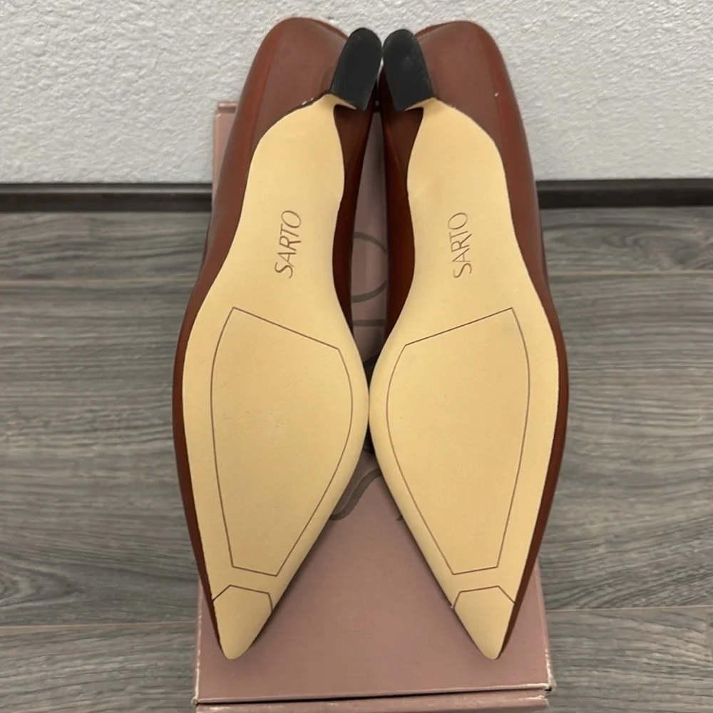 Franco Sarto Diva Leather Kitten Heel Pumps